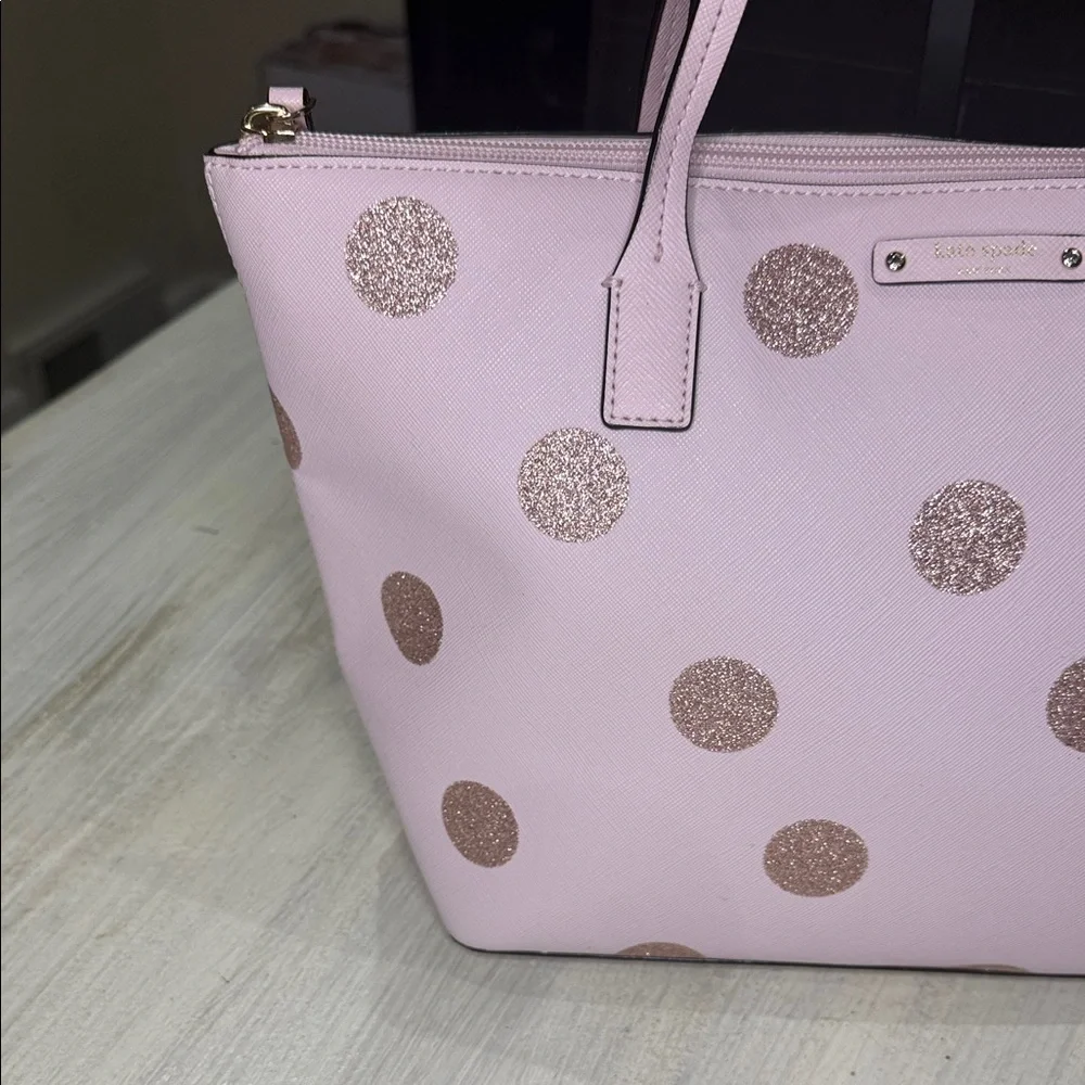Kate Spade Pink Tote with Glitter Polka Dots ❤️